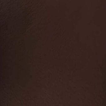 Brown leather rug from Rugiano collection, smooth texture, matte finish, consistent dark tone, fills frame, even lighting.